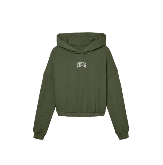 DS Women's Cropped Sweatshirt (Olive Green)
