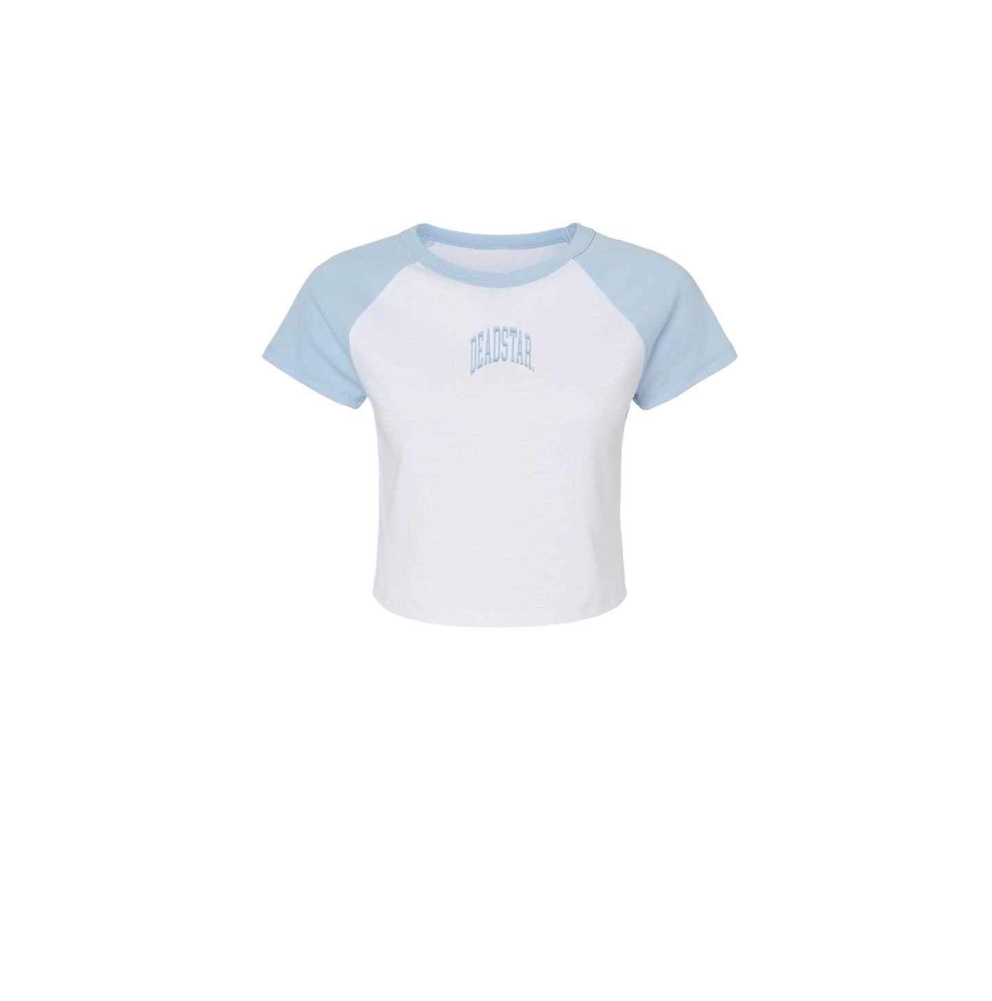 Women's Raglan Baby Tees (Baby Blue/White)