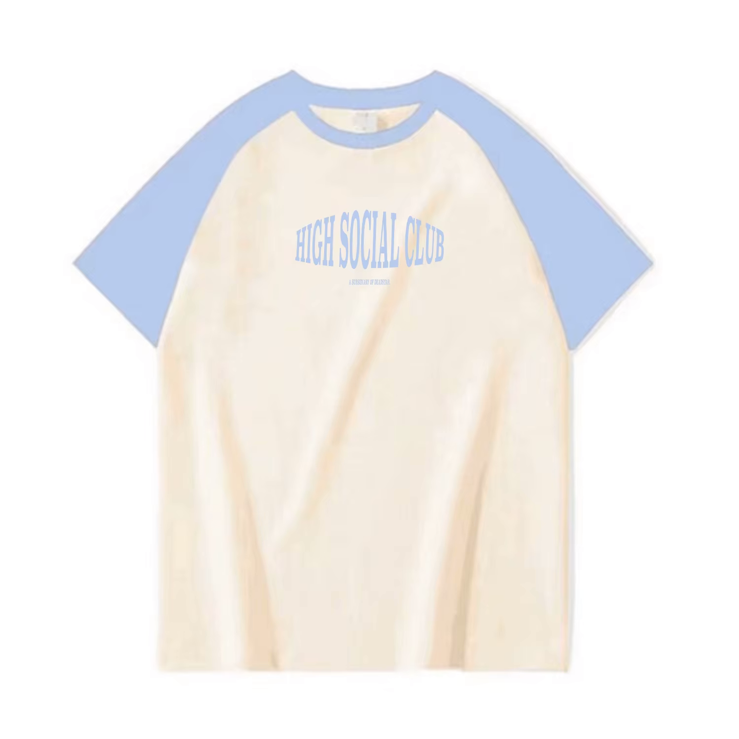 DS 'High Social Club' Baseball Tee (Light Blue)