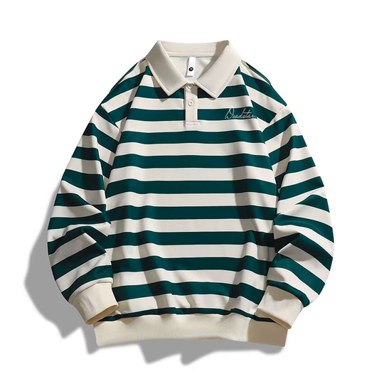 DS Striped Polo (Green)