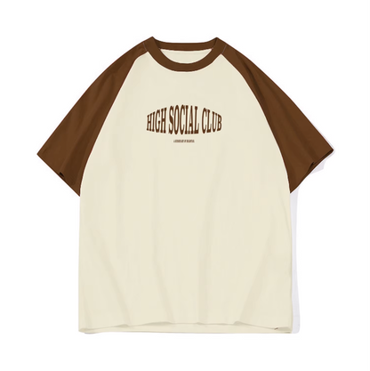 DS 'High Social Club' Baseball Tee (Light Blue)