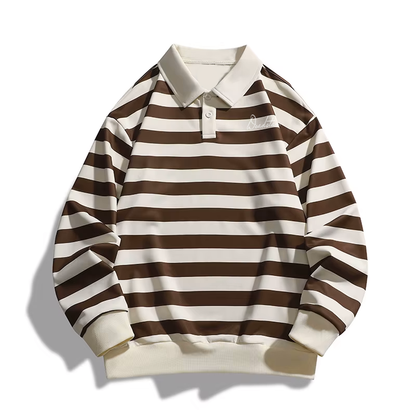 DS Striped Polo (Navy)