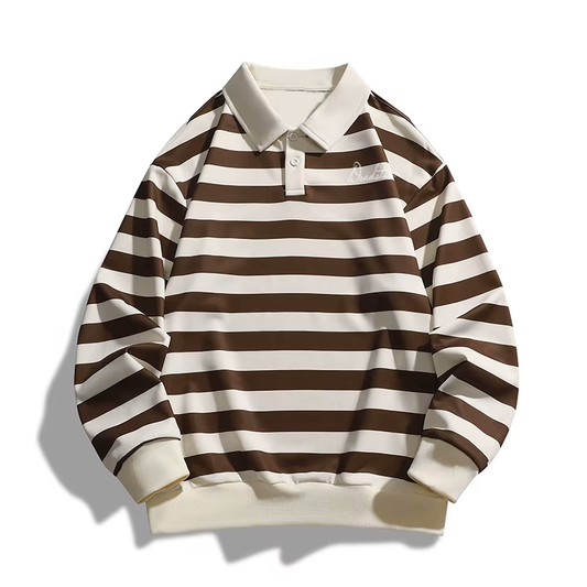 DS Striped Polo (Brown)
